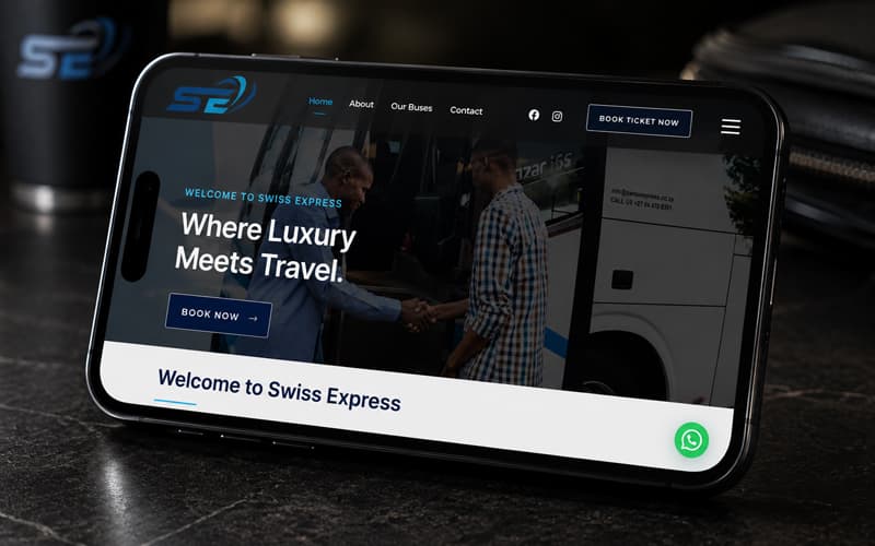 Swiss Express website designed by Tech-Fit Technologies